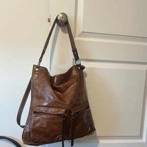 Nino BOSSI Brown Leather Hobo Bag